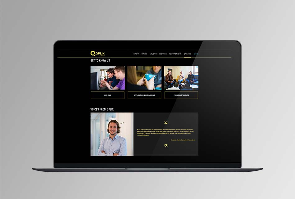 [Translate to English:] QPLIX Career Macbook