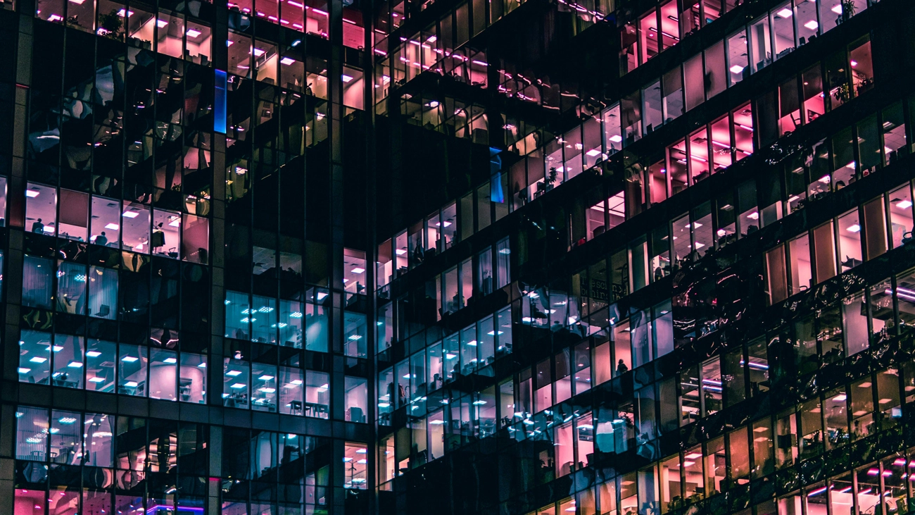 Office night view