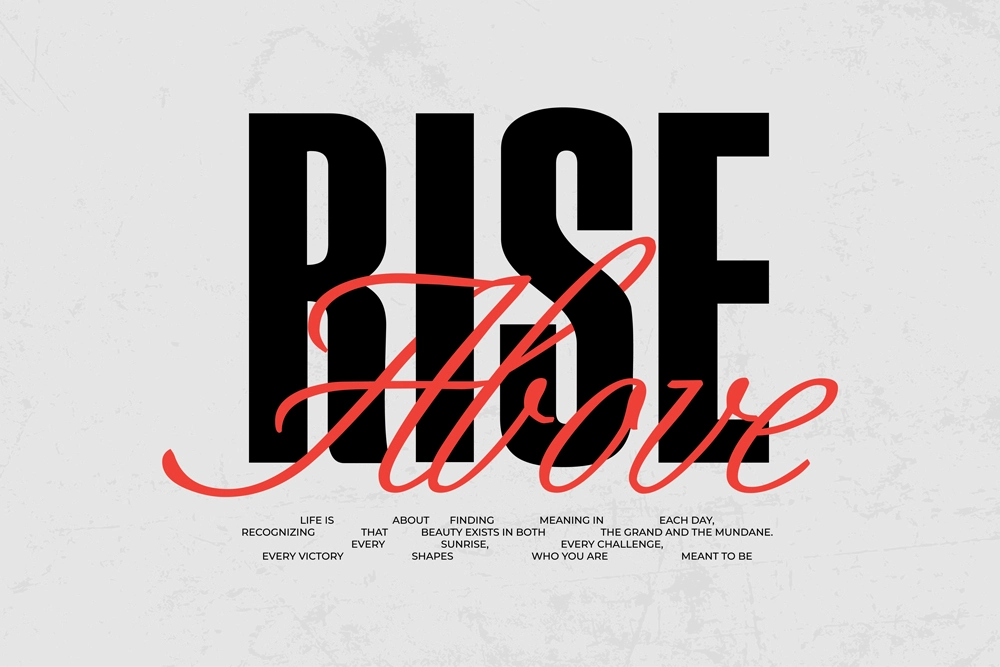 Combination of serif and sans serif fonts