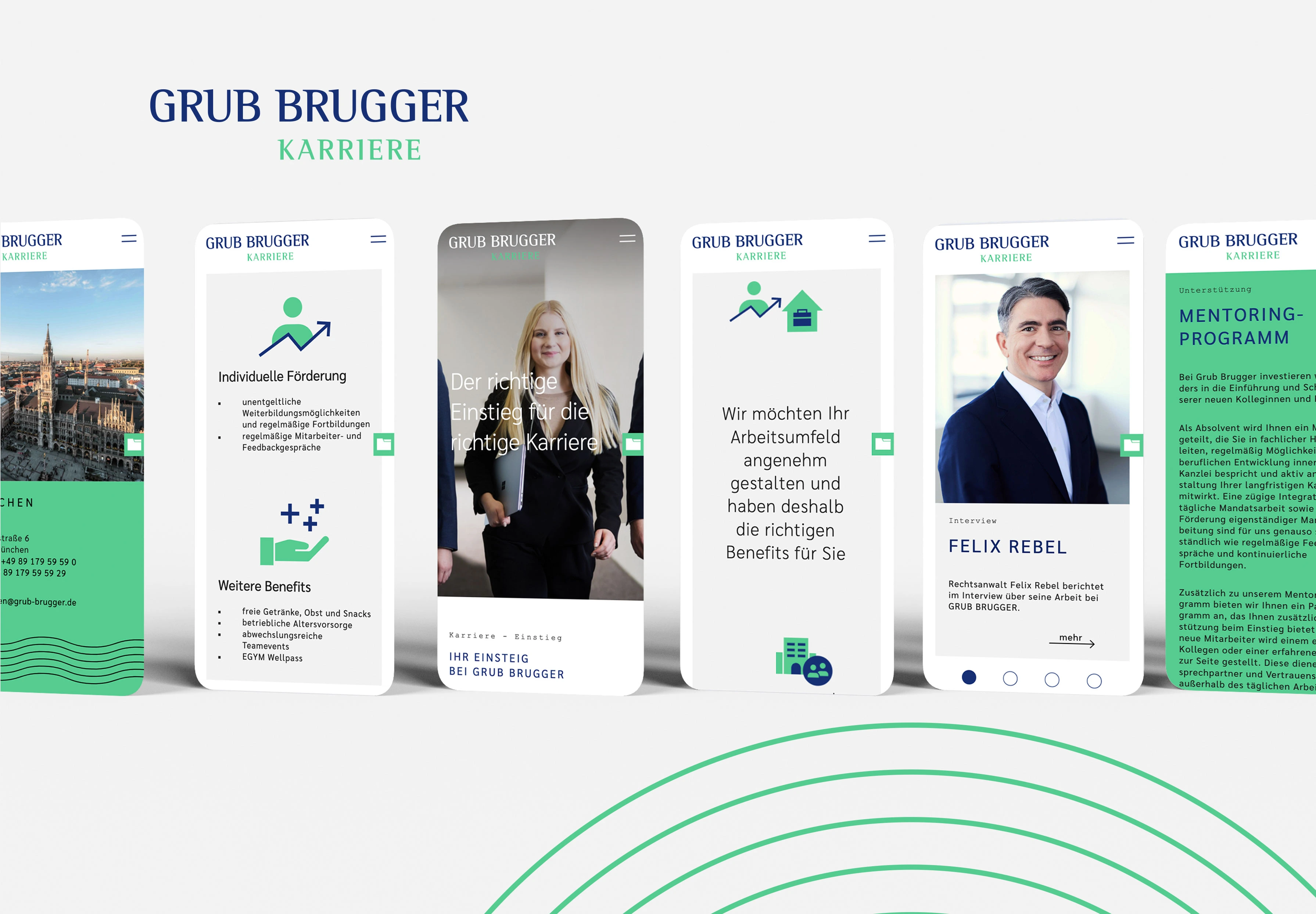 many cell phone mockups from Grub Brugger