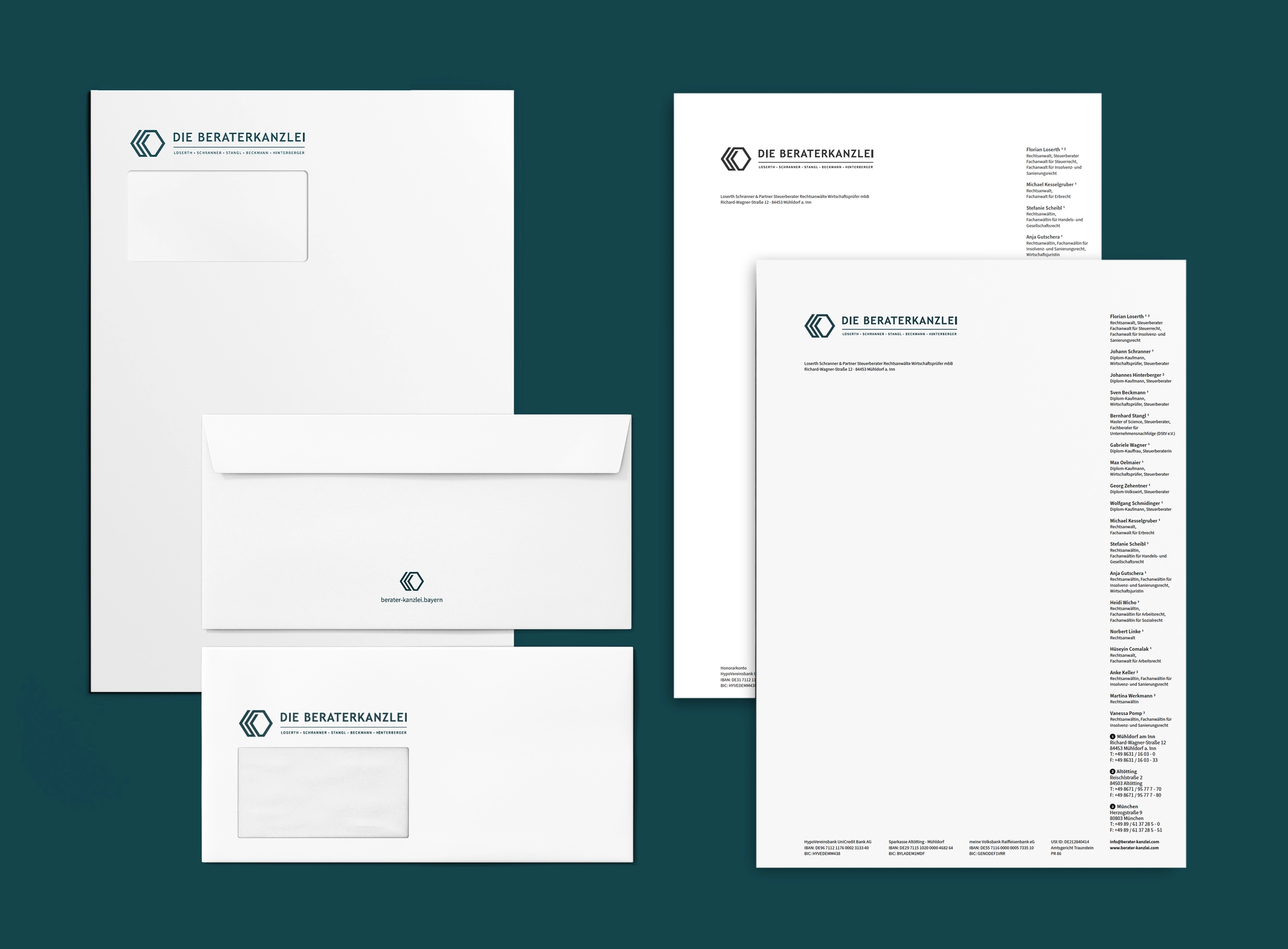 Envelopes for an established consulting firm